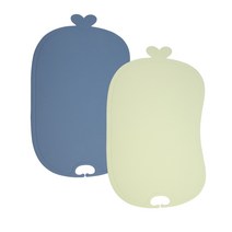 이놀 TPU 이유식 안심 도마 2종 세트, 블루베리, 아보카도