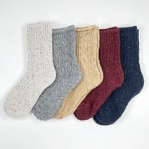 아동용 디어삭스 꽈베기 울 양말 5켤레 세트