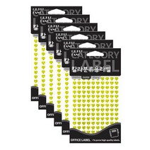 쁘띠팬시 칼라분류용 라벨 금색 HR345 6p, 6개