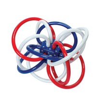 맨하탄토이 소근육 촉감놀이 빨강파랑 튜브치발기 13cm, 혼합색상