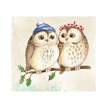 케이엠엘리 3D 사각 보석십자수 세트, 부엉이연가, 1세트