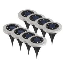 21세기트랜드 태양열 실버 8LED 매립등 8p, 컬러등