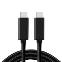 라온 USB3.1 GEN2 C to C PD 충전 케이블 2m, 블랙, 1개