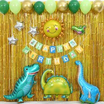 피앤비유니티 쥬라기공룡 파티커튼 생일 혼합풍선세트, 랜덤발송(커링리본), 1세트