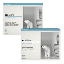 에코스토어 식기세척기용 올인원 태블릿 세제 50p, 1kg, 2개