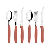 트라몬티나 이파네마 커트러리 2인 세트, 스푼 2p + 포크 2p + 나이프 2p, 피치