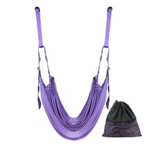 바이짐 요가 필라테스 자세 연습도구 문걸이형, 퍼플