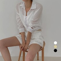 바블링브룩 여성용 린넨 라이크 썸머 셔츠 남방