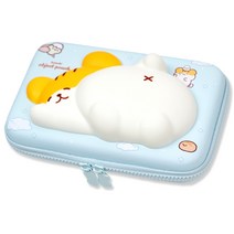 올록볼록 햄치 스퀴시 eva 파우치 필통, 스카이블루, 1개