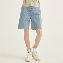 여성용 버뮤다 데님 팬츠