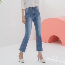 여성용 플러피 스판 밑단 컷팅 부츠컷진 CU6W42