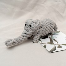 강아지 면 로프 씹는 장난감 15 x 23 cm, 코끼리, 1개