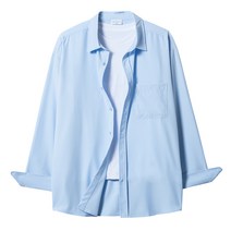 언탭트 남성용 빅사이즈 구김방지 스판원단 카라 셔츠