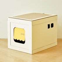 쥬디와이 고양이 각설탕 숨숨집 스크래쳐, 아이보리, 1개
