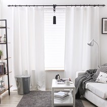 레인보우하우스 솔리드 큰창 암막 커튼 2p