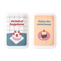 모노라이크 폴 인 뉴트로 트레이 Enjoy the sweetness + Be full of happiness 세트, 혼합색상