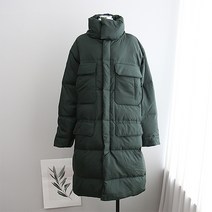 이얀 포켓 도톰 롱 임산부 겨울 패딩 코트