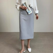 마이시즌 여성 글램 뒷슬릿 H 롱 스커트