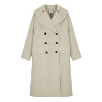 티렌 여성용 와이드카라 울 코트 L204PWCA51