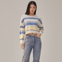 미쏘 여성용 멀티 스트라이프 풀오버