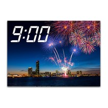 LED 시계 캔버스 프린팅 액자 A3, 옵션24