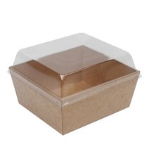 더담다 크라프트 정사각 샌드위치 케이스 대, 1개입, 70개