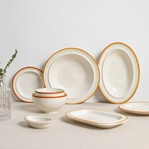 시라쿠스 메이플 best 8종 세트, 공기 + 대접 + 오벌볼 + 원형접시 15cm + 원형접시 17cm + 타원소스볼 + 파스타볼 + 피클접시, 1세트, 코지레드