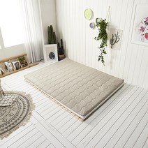 홈잡스 9존 슬립 접이식 토퍼 매트리스 7cm + 결합벨트