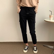 헤이진 여성용 면스판 카고 조거팬츠 1012