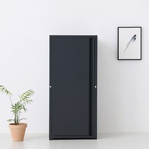 마켓비 DOMINIK 캐비넷 1문 수납장 8835.3465, 다크그레이