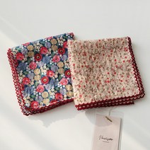 바비수 클래버꽃 레이스 손수건 스카프 2종 세트