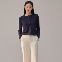 미쏘 여성용 라운드넥 베이직 가디건 CKC920T RE