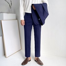 머시따 남성용 이지 린넨 스트라이프 슬랙스