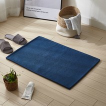 가온길카페트 사이잘룩 라인 발매트 2p, 네이비