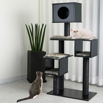 딩동펫 고양이 시크 캣타워 루프탑형, 1개