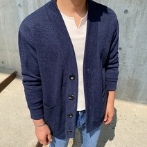 머시따 남성용 부드러운 베이직 루즈핏 가디건