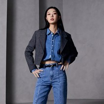 미쏘 여성용 테일러드 싱글 크롭 자켓