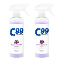 C99 세차용품 퀵 디테일러 고광택왁스, 500ml, 2개