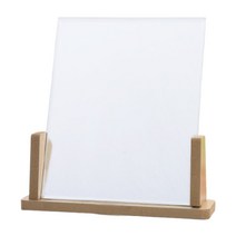 더블시옷 북유럽 심플 우드 탁상 거울 소, 옐로우