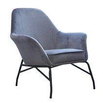 베스트리빙 알버트 벨벳 1인용 소파, 그레이