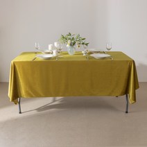 대성섬유 벨벳 루핑 테이블보, 골드, 특대(330 x 150 cm)