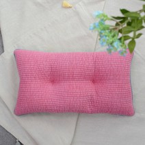 사랑예감 논슬립 낮은 낮잠 바이오칩 베개, 분홍색