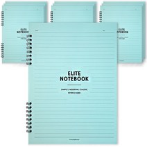 투영디자인 엘리트 더블 스프링 유선노트, 10개, 스카이블루