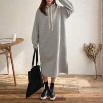 후니네 뉴후드 임산부 기모 원피스