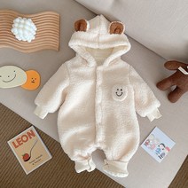 스타도어 방한 뽀글스마일 후드우주복