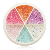 로나우디 고급 대용량 브이컷 픽시 네일 스톤 6종 세트 L02016, 1세트, 혼합색상