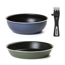 매직쉐프 인덕션 탈착식 프리핸들 셀마 3종 세트, 혼합색상, 후라이팬 28cm + 궁중팬 26cm + 멀티핸들