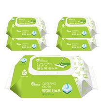 클린업 물걸레 청소포 대형 30p, 5개