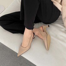 여성용 블랙101 엘리 스틸레토 힐 슬링백 4cm C271_1302