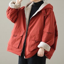 퀸이즈 여성용 포켓 디테일 후드 점퍼